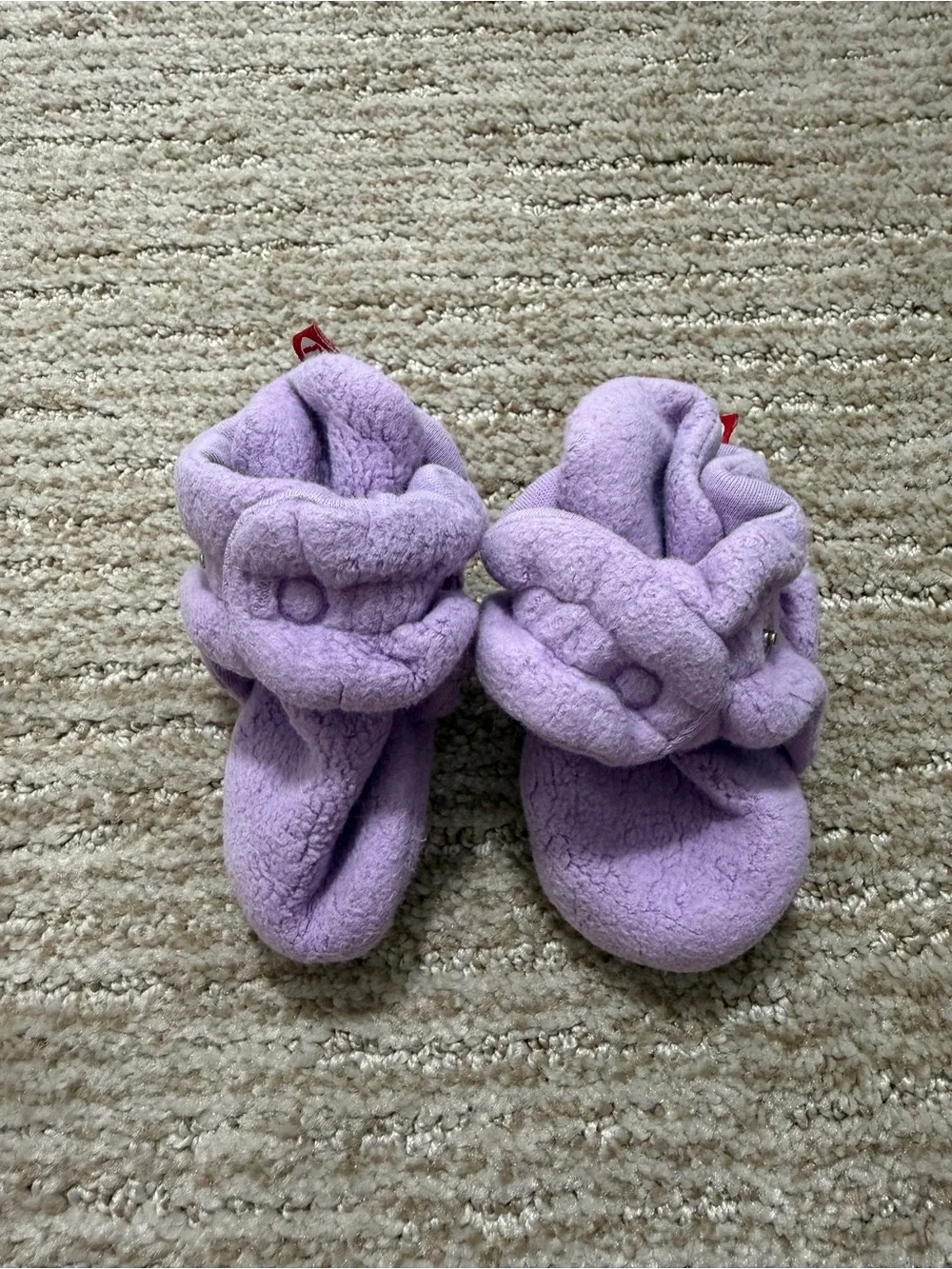 Zutano Lavender Plush Baby One-Piece Booties